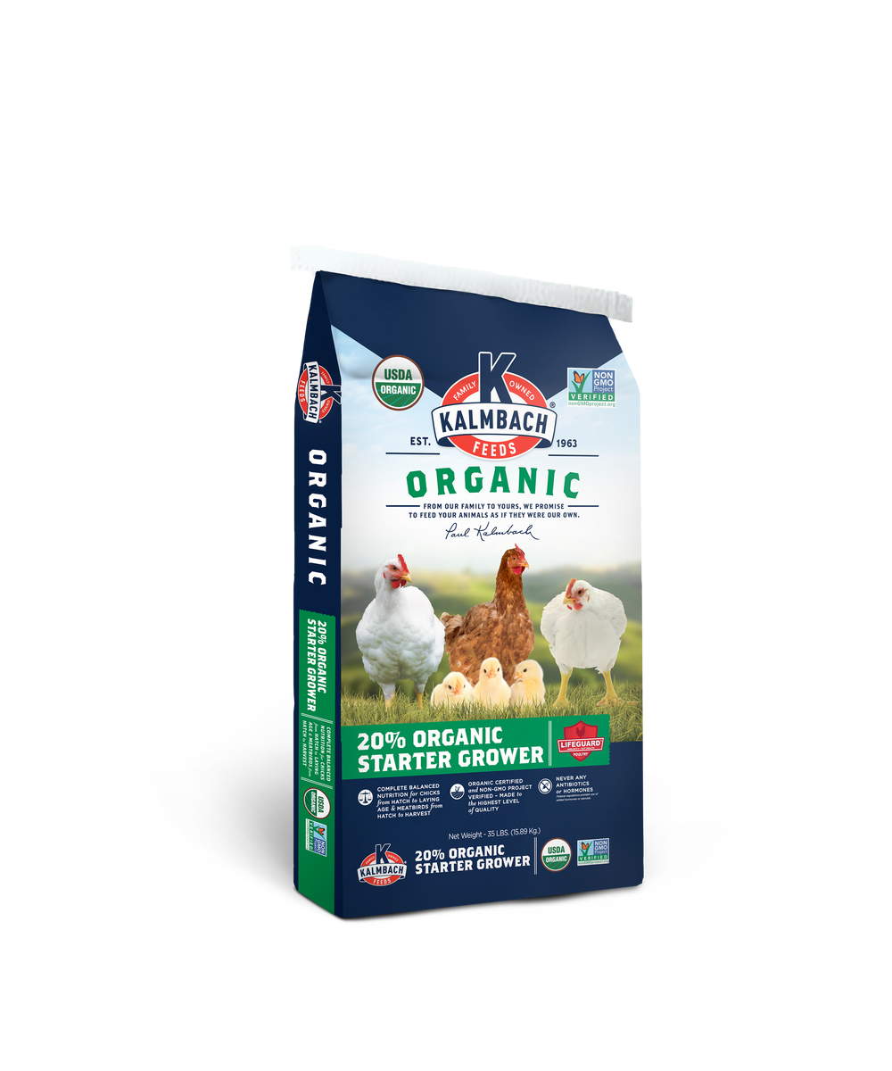 Kalmbach Feeds Organic 20% Starter Grower 35lb – Chickens.com, image size:1000x1200